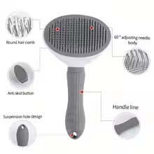 One-Click Pet Hair Removal Comb – De-Shedding Tool for Dogs & Cats