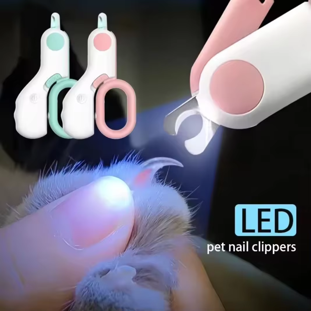LED Light Pet Nail Clipper – Safe Grooming Tool for Dogs & Cats